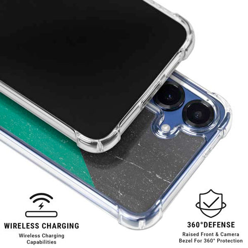 Kuwait Flag Distressed Galaxy S25 Clear Case